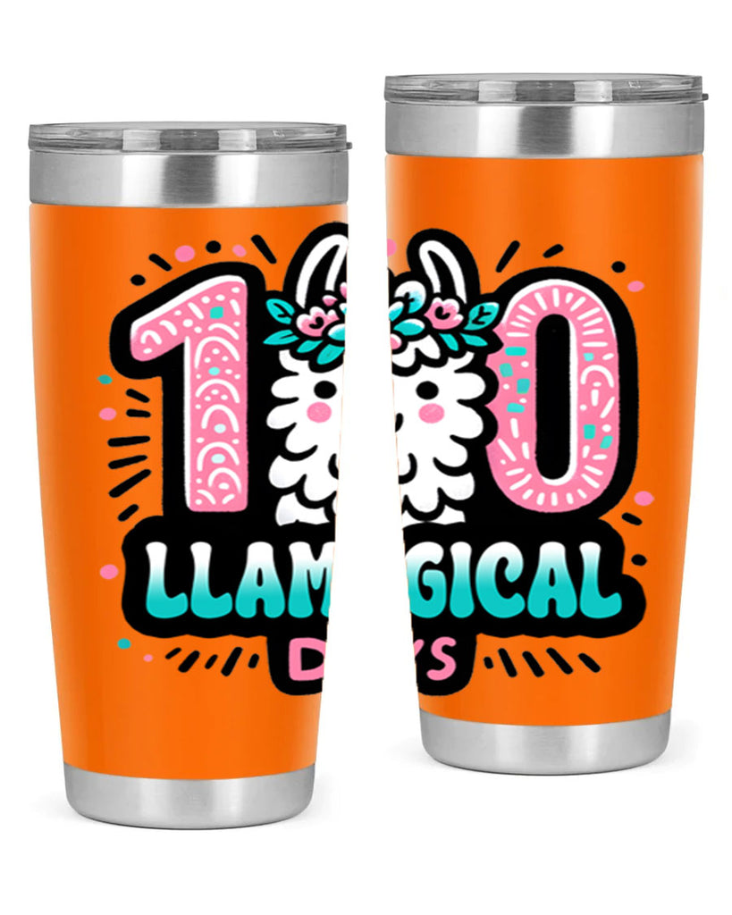 100 Llamagical Days Sublimation 35#- 100 days of school- Tumbler