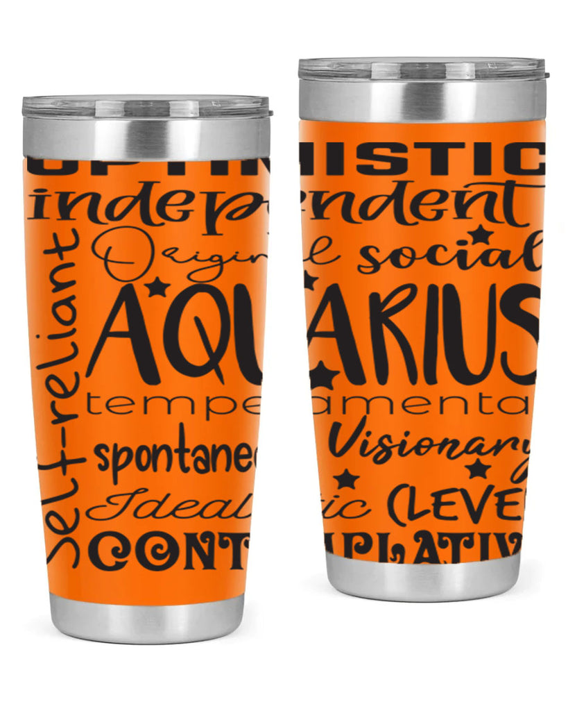 Aquarius 563#- zodiac- Tumbler