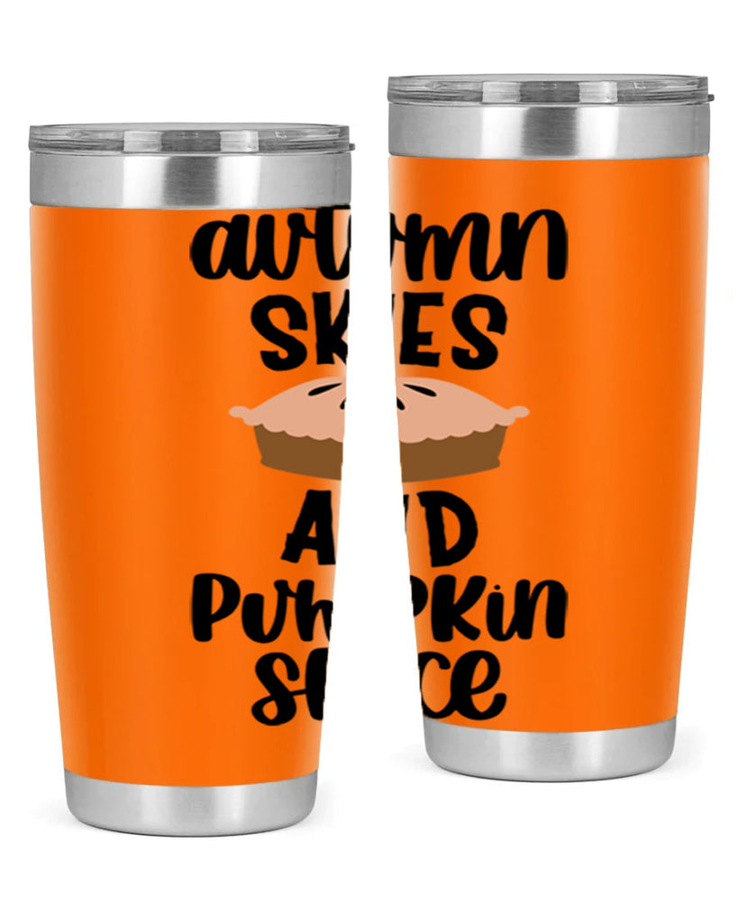Autumn Skies And Pumpkin Spice 477#- fall- Tumbler