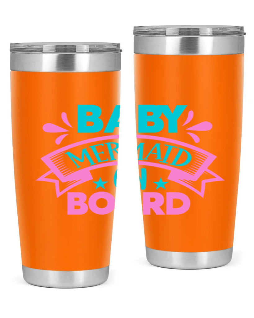 Baby Mermaid On Board 27#- mermaid- Tumbler