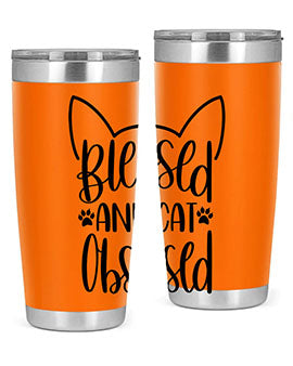 Blessed And Cat Obsessed Style 79#- cat- Tumbler