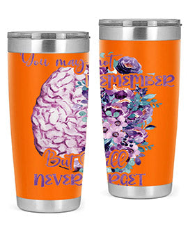 Brain Floral AlzheimerS Awareness 128#- alzheimers- Tumbler