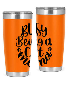 Busy Being A Cat Mama Style 80#- cat- Tumbler
