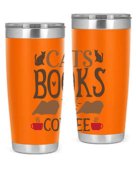 Cats Books Coffee Style 9#- cat- Tumbler
