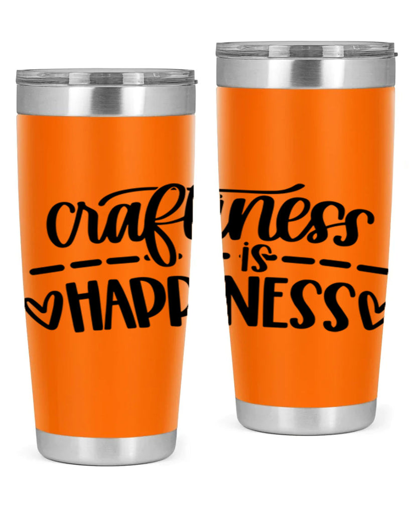 Craftiness Is Happiness 35#- crafting- Tumbler