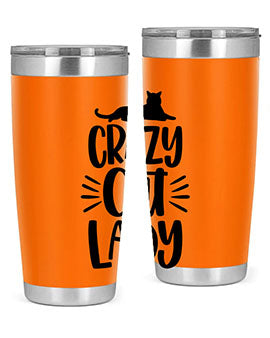 Crazy Cat Lady Style 92#- cat- Tumbler