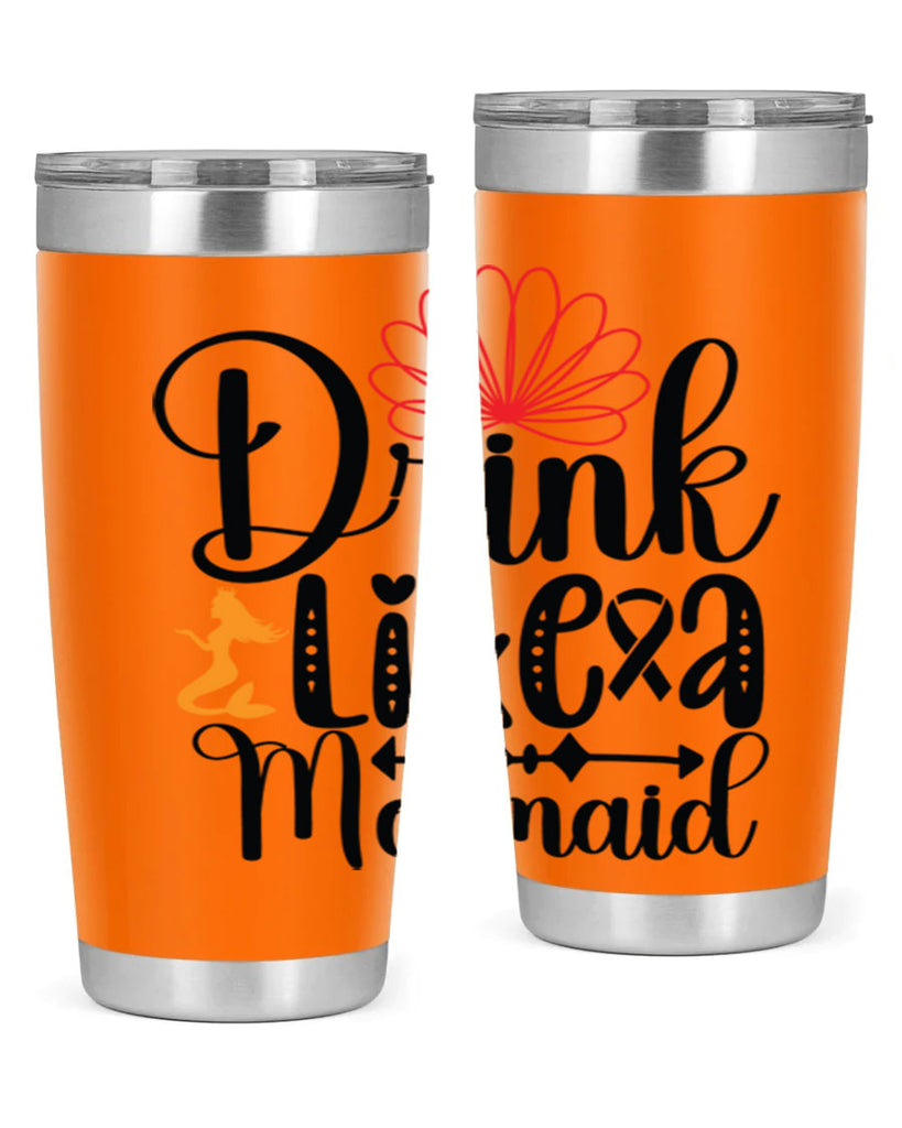 Drink Like a Mermaid 151#- mermaid- Tumbler