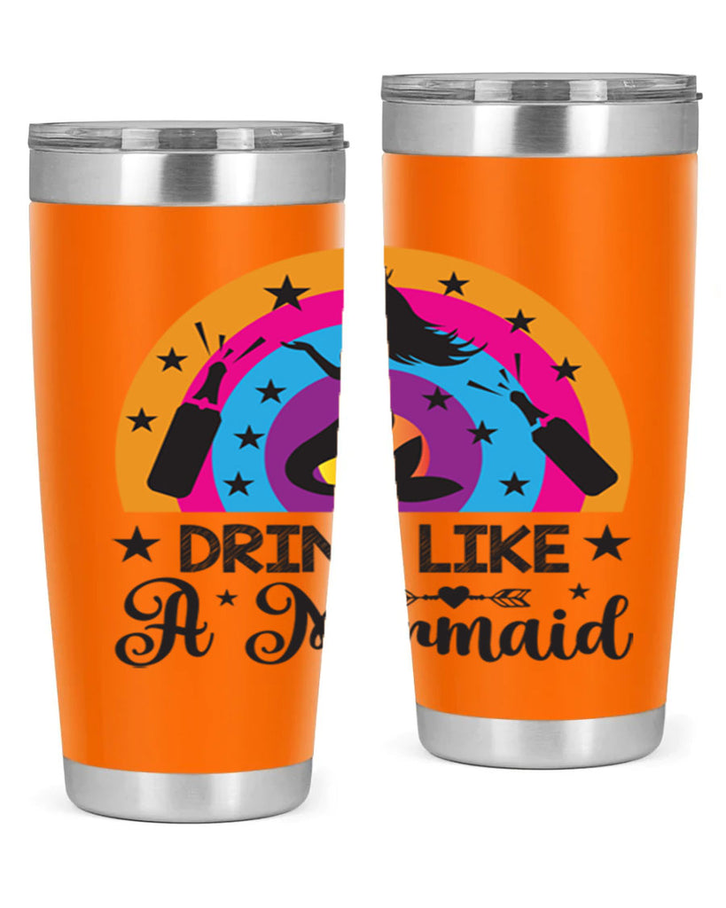 Drink like a mermaid 150#- mermaid- Tumbler