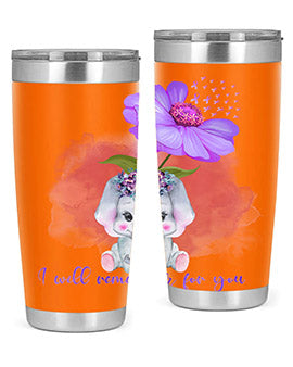 Elephan Sunflower AlzheimerS Awareness 131#- alzheimers- Tumbler