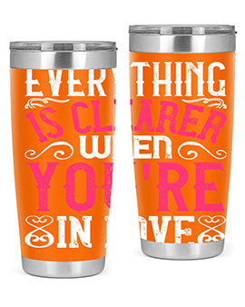 Everything is clearer when youre in love Style 48#- dog- Tumbler