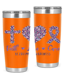 Faih Love Cure AlzheimerS Awareness 137#- alzheimers- Tumbler