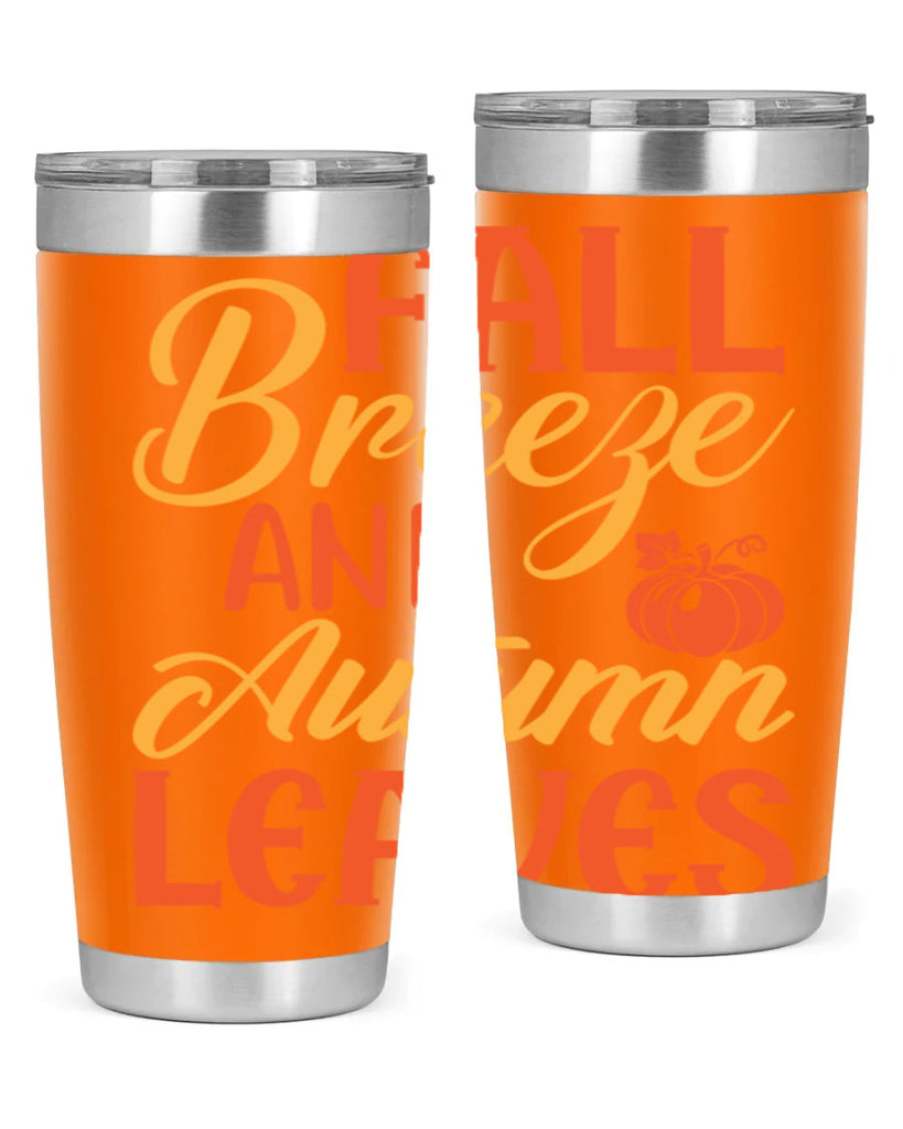 Fall Breeze and Autumn Leaves 92#- fall- Tumbler