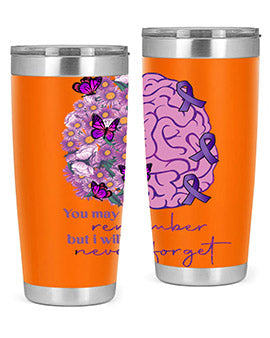 Floral Brain I Will Never Forget 146#- alzheimers- Tumbler