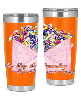 Floral Buerfly AlzheimerS Awareness 147#- alzheimers- Tumbler