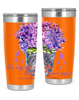 Flower Remember AlzheimerS Awareness 148#- alzheimers- Tumbler