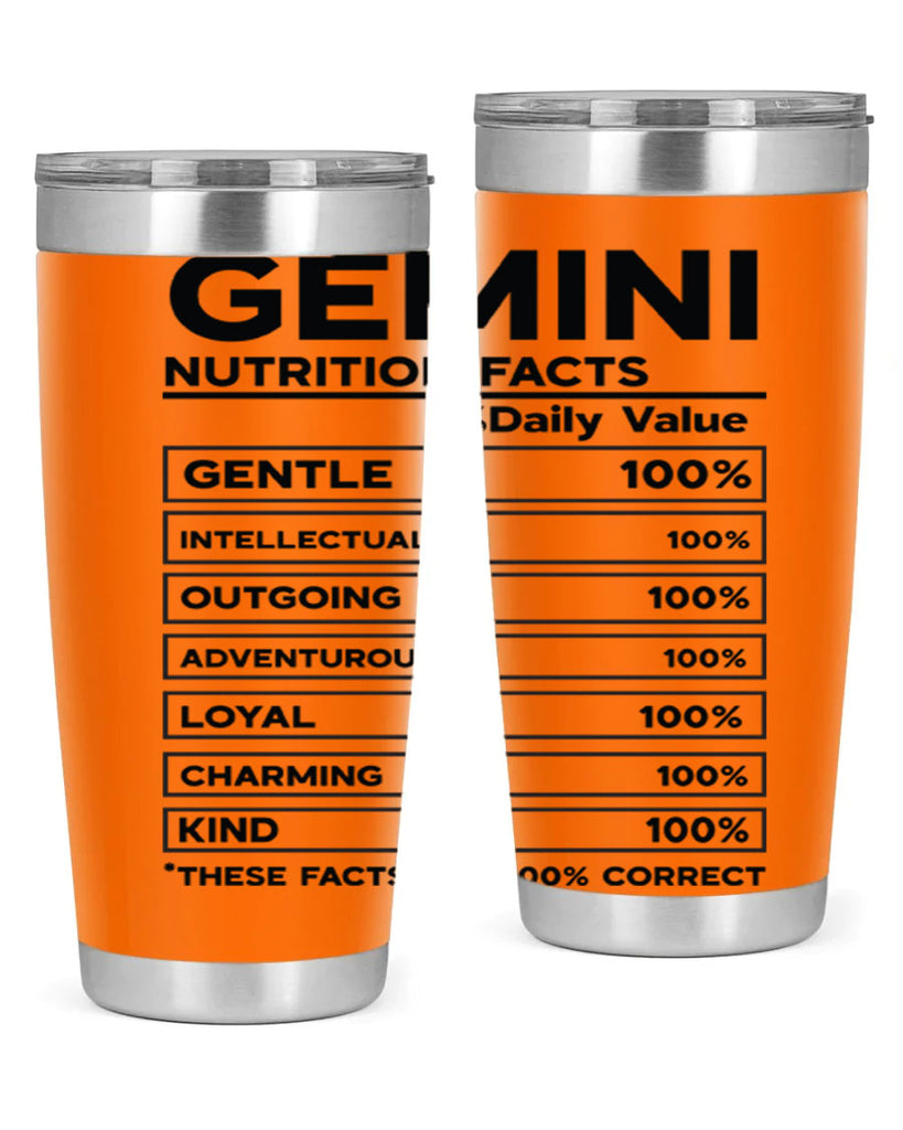 Gemini Nutrition Facts 220#- zodiac- Tumbler