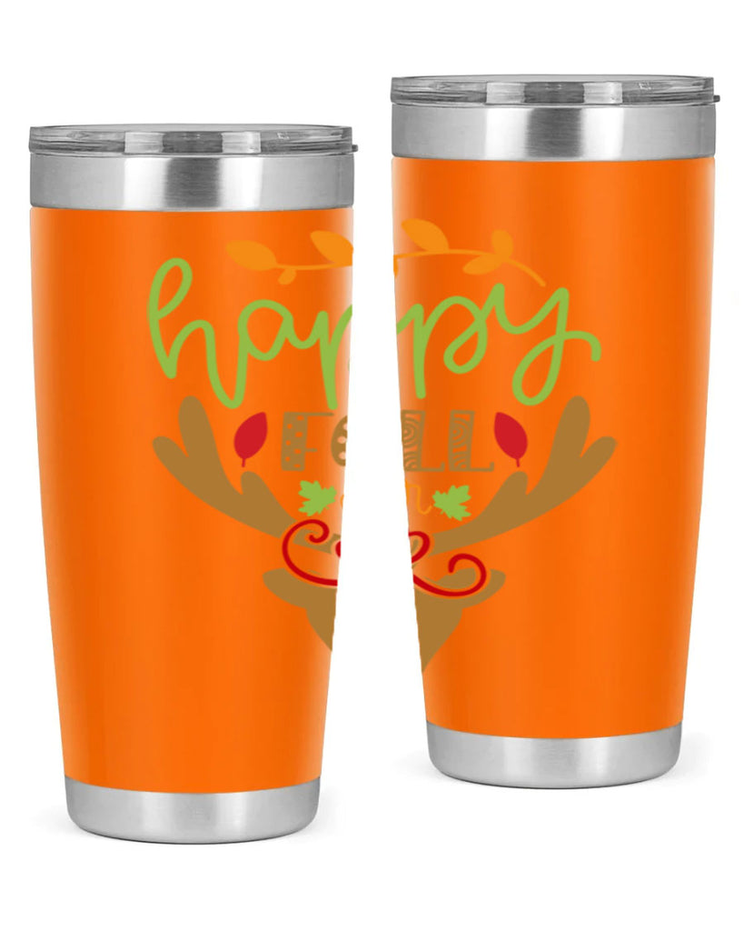 Happy Fall deer 219#- fall- Tumbler