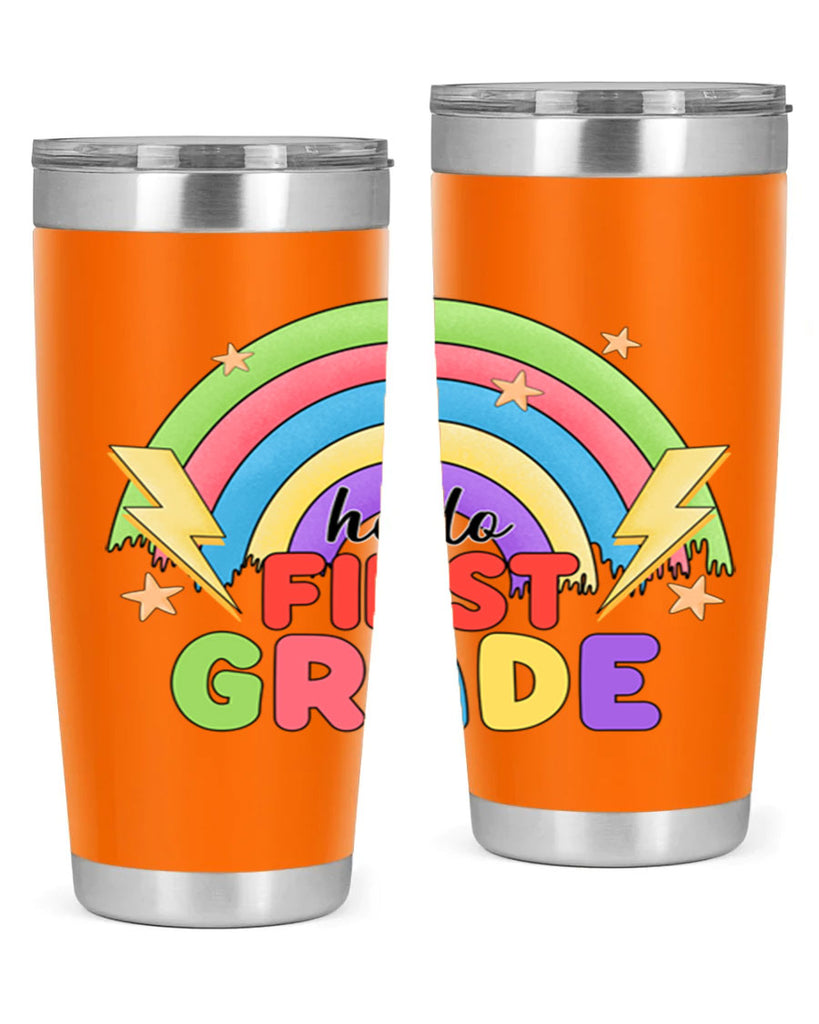 Hello 1st Grade Rainbow 13#- 1st grade- Tumbler