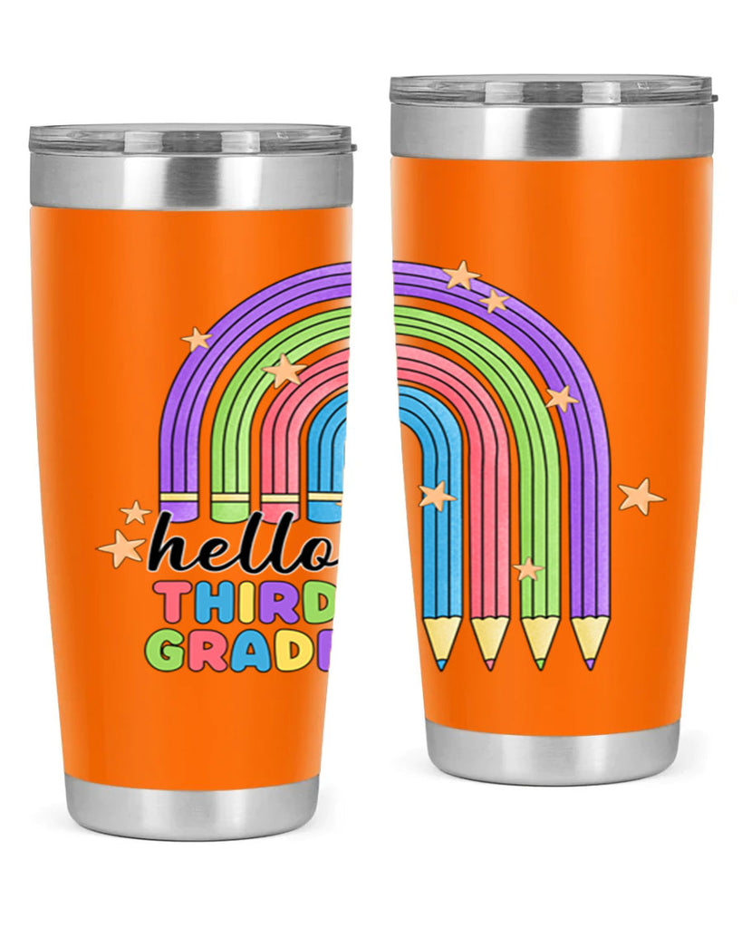 Hello 3rd Grade Pencil Rainbow 11#- 3rd grade- Tumbler