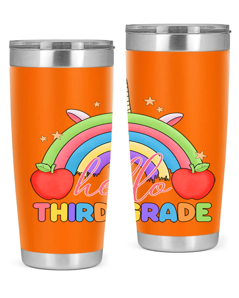 Hello 3rd Grade Unicorn Rainbow 13#- 3rd grade- Tumbler