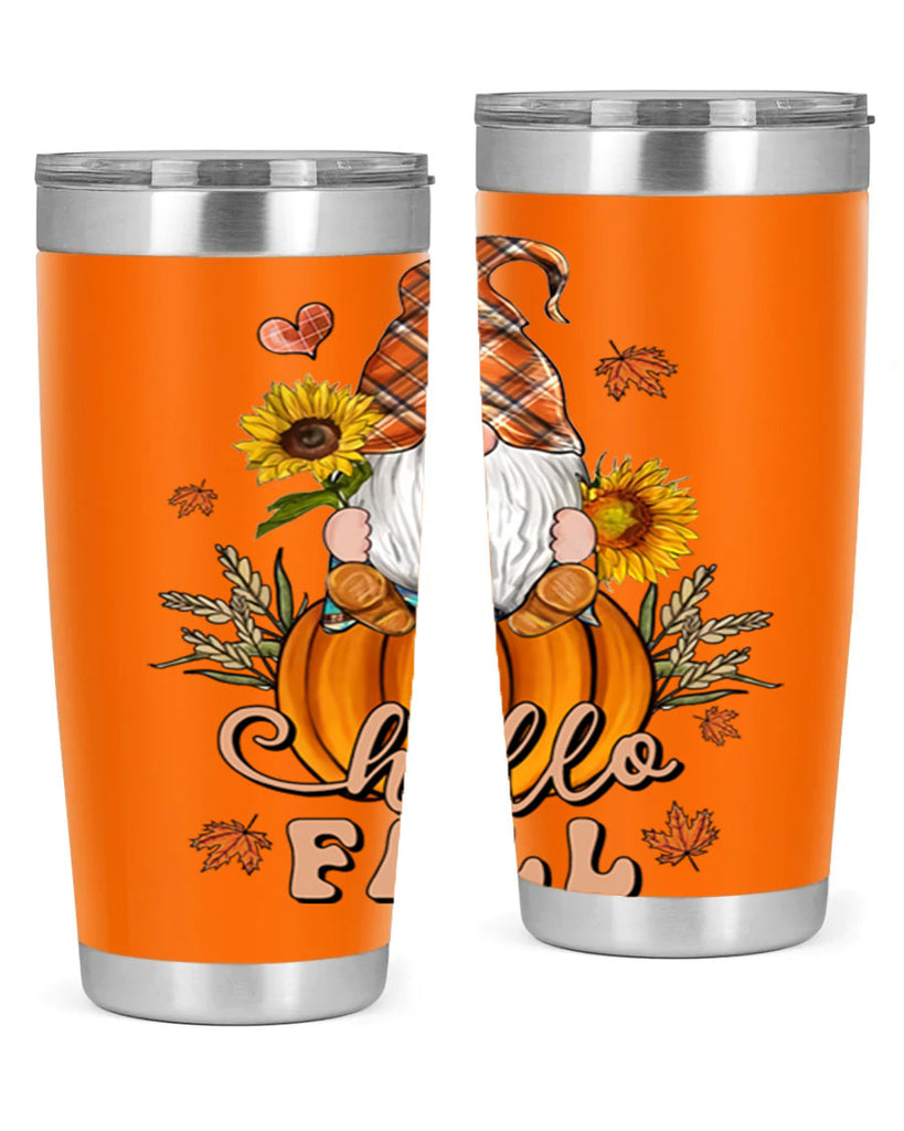 HelloFallAutumnGnome 298#- fall- Tumbler