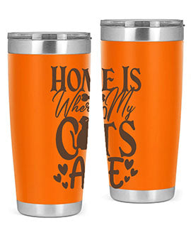Home Is Where My Cats Are Style 15#- cat- Tumbler