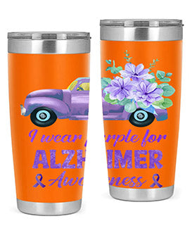 I Wear Purple For AlzheimerS Awareness 168#- alzheimers- Tumbler