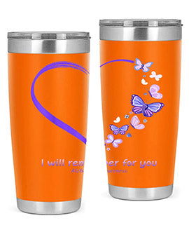 I Will Remember For You Butterfly Alzheimers Awareness 185#- alzheimers- Tumbler