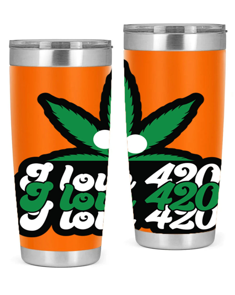 I love 420 123#- marijuana- Tumbler