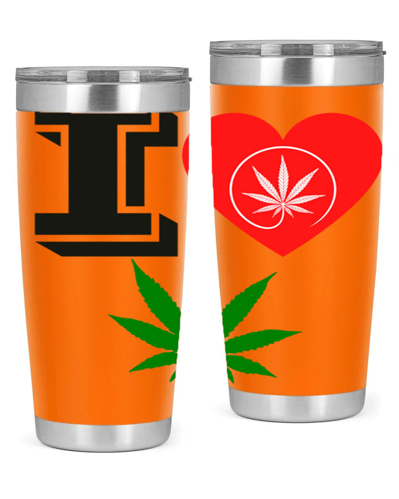 I love Cannabis heart 126#- marijuana- Tumbler