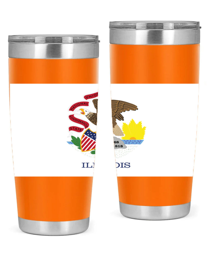 Illinois 39#- Us Flags- Tumbler