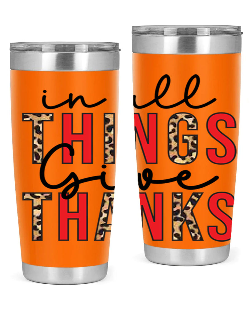 In all things give thanks 352#- fall- Tumbler