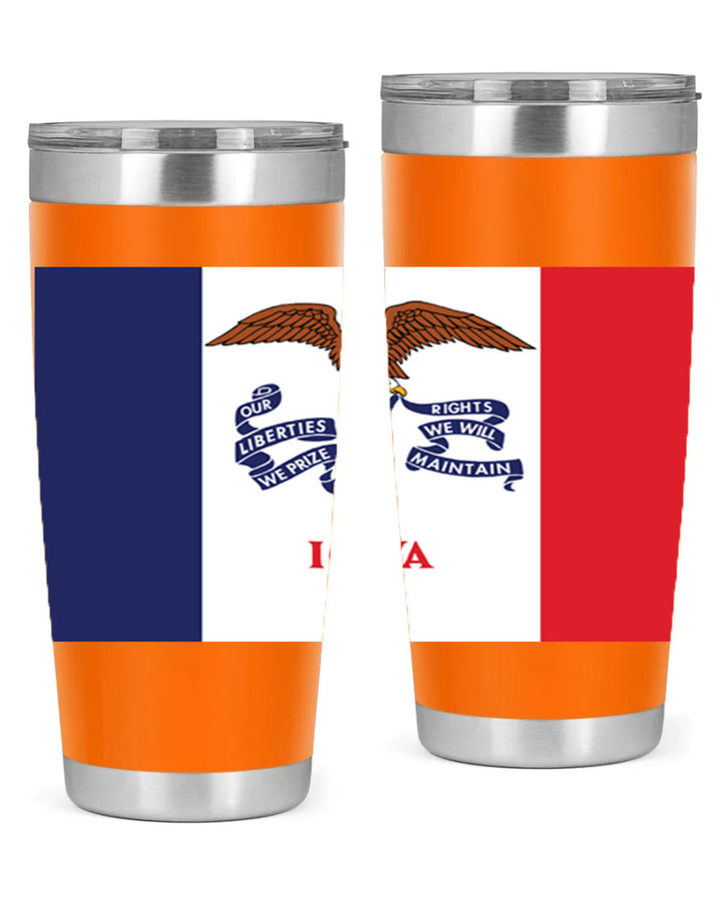 Iowa 37#- Us Flags- Tumbler