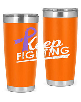 Keep Fighting Alzheimers Epilepsy Warrior Awareness Ribbon 189#- alzheimers- Tumbler