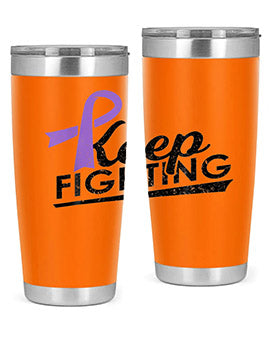 Keep Fighting Alzheimers Epilepsy Warrior Awareness Ribbon 190#- alzheimers- Tumbler