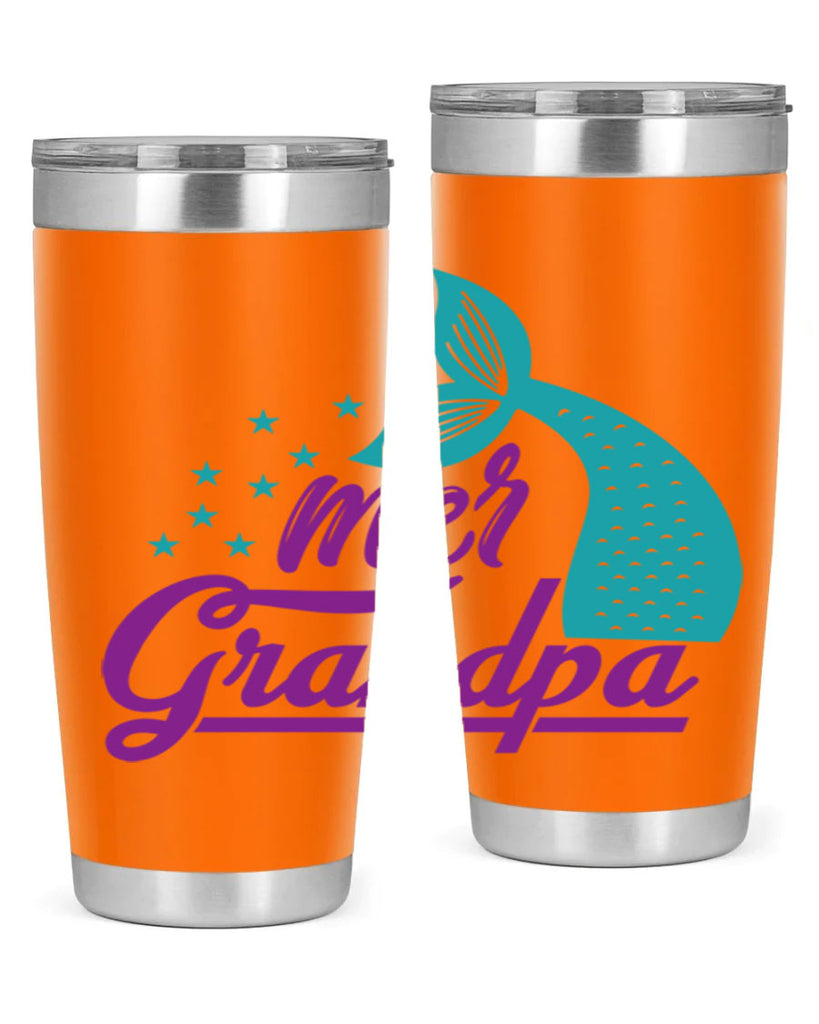 Mer Grandpa 329#- mermaid- Tumbler