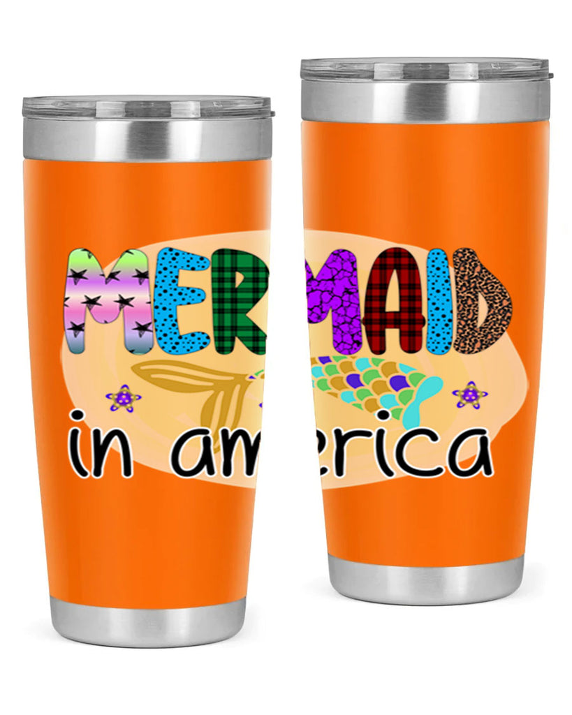 Mermaid In America 419#- mermaid- Tumbler