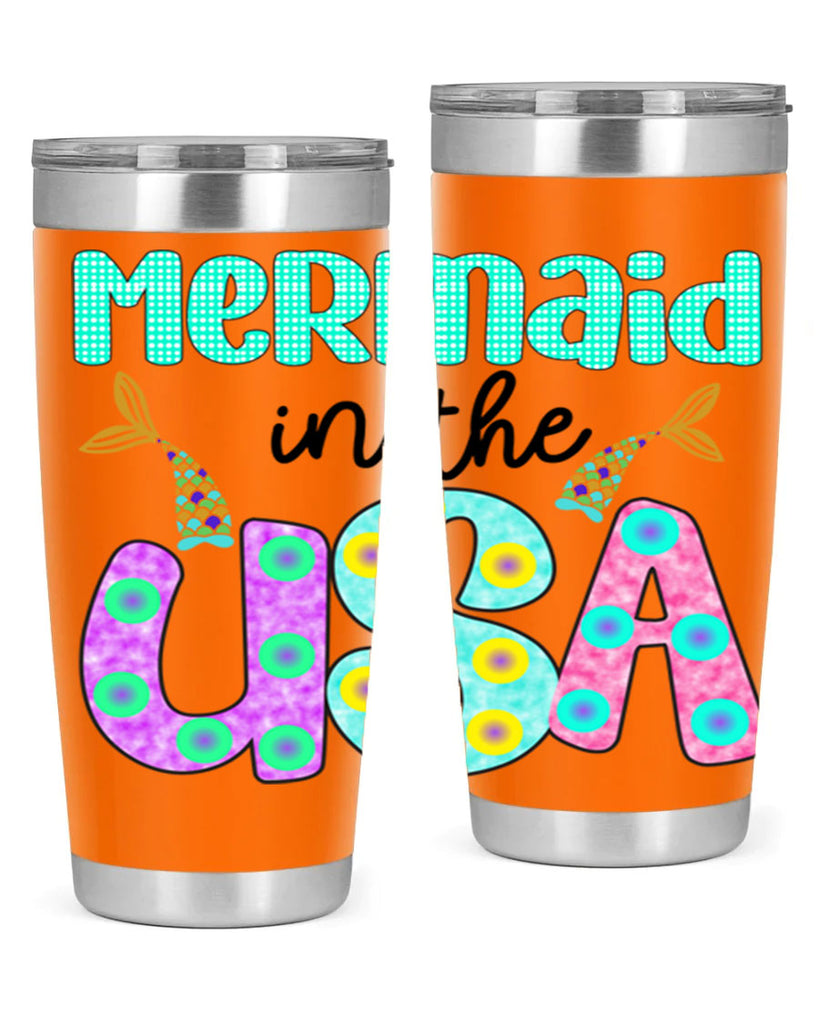 Mermaid In The Usa 421#- mermaid- Tumbler