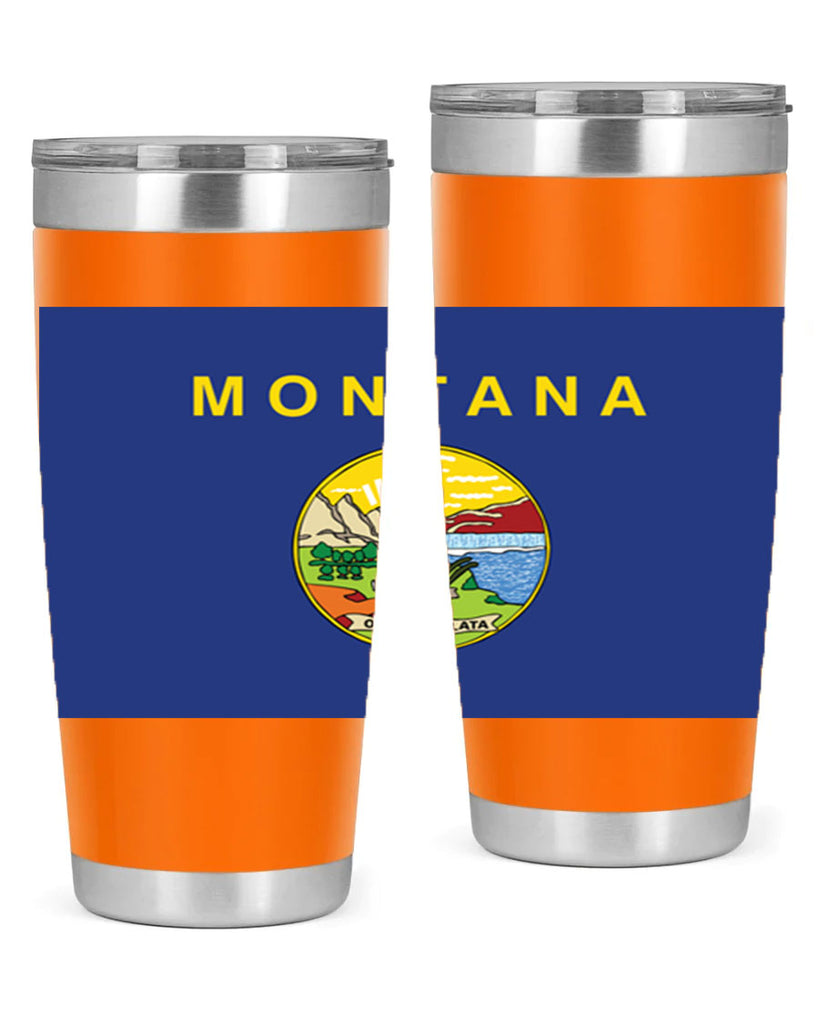 Montana 26#- Us Flags- Tumbler