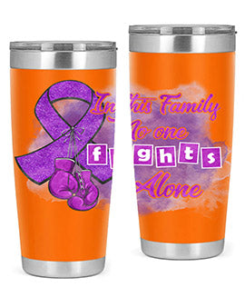 No One Figh Alone AlzheimerS Awareness 200#- alzheimers- Tumbler