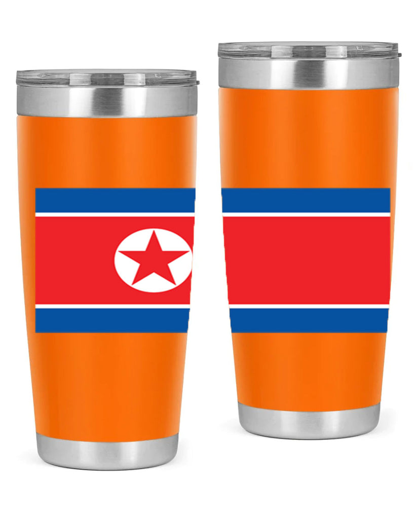 North Korea 70#- world flags- Tumbler