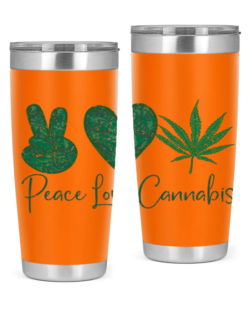 Peace Love Cannabis Sublimation 217#- marijuana- Tumbler