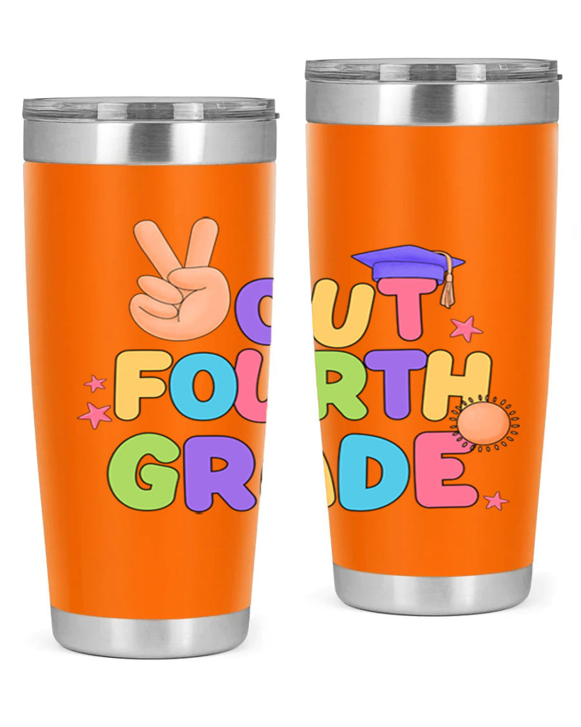 Peace Out 4th Grade Peace 19#- 4th  grade- Tumbler