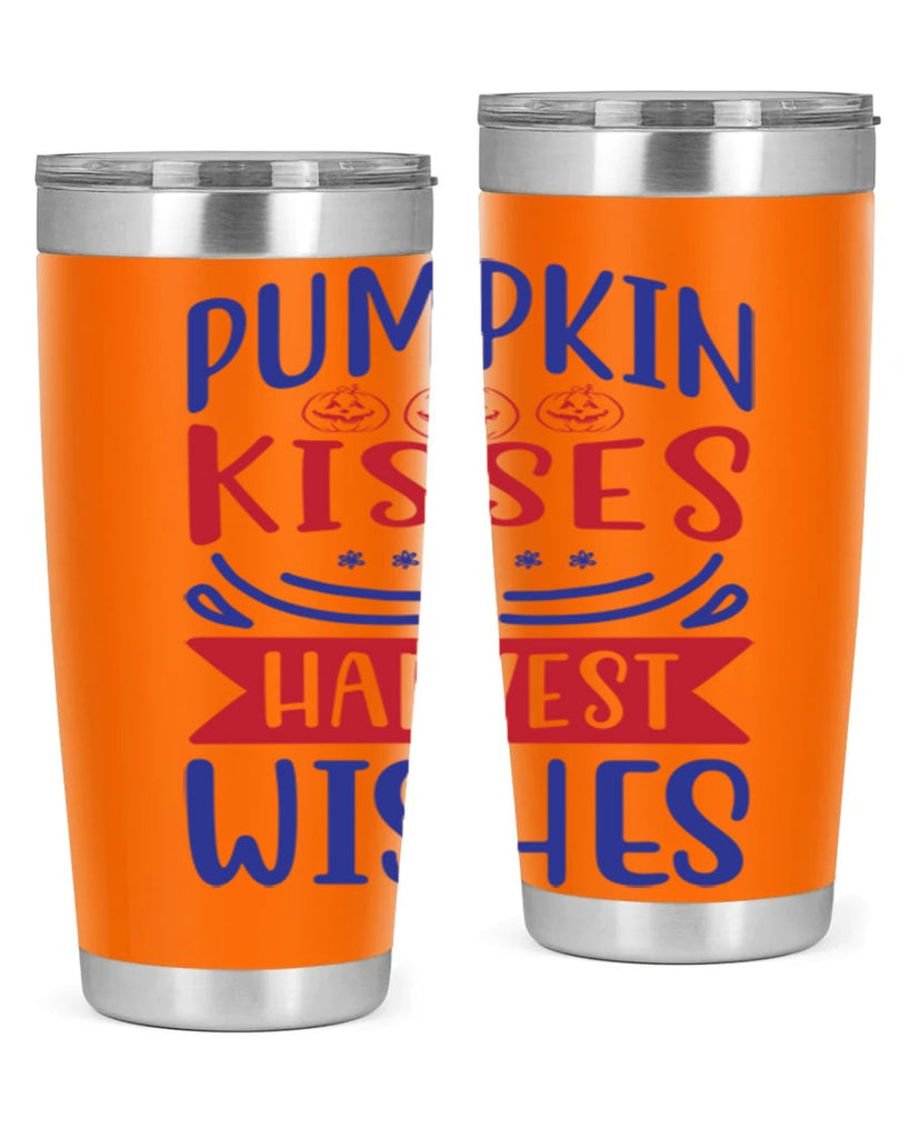 Pumpkin Kisses Harvest Wishes 522#- fall- Tumbler