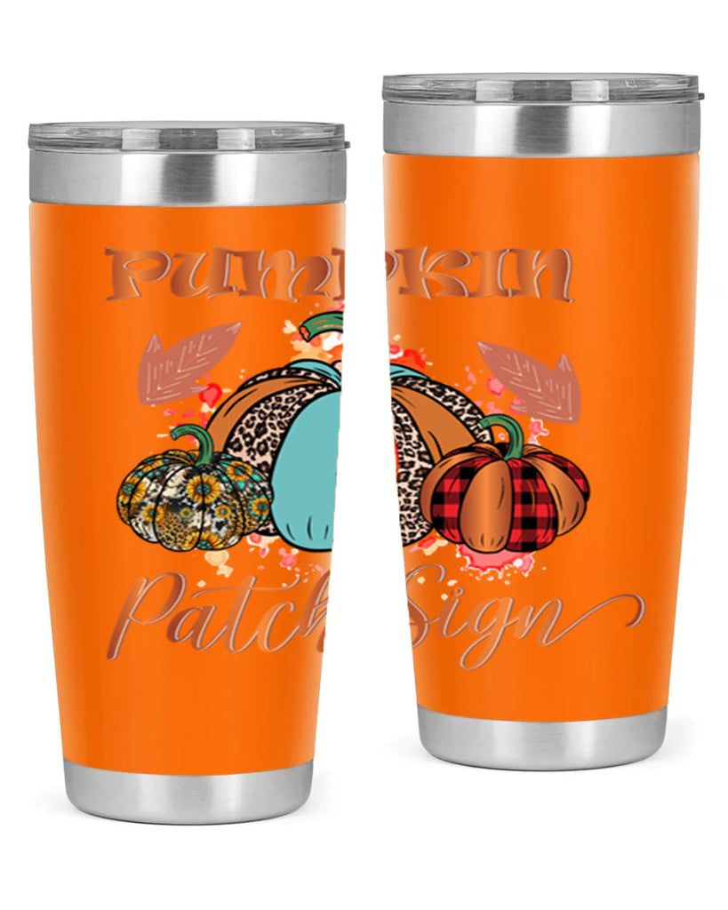 Pumpkin Patch Sign 530#- fall- Tumbler