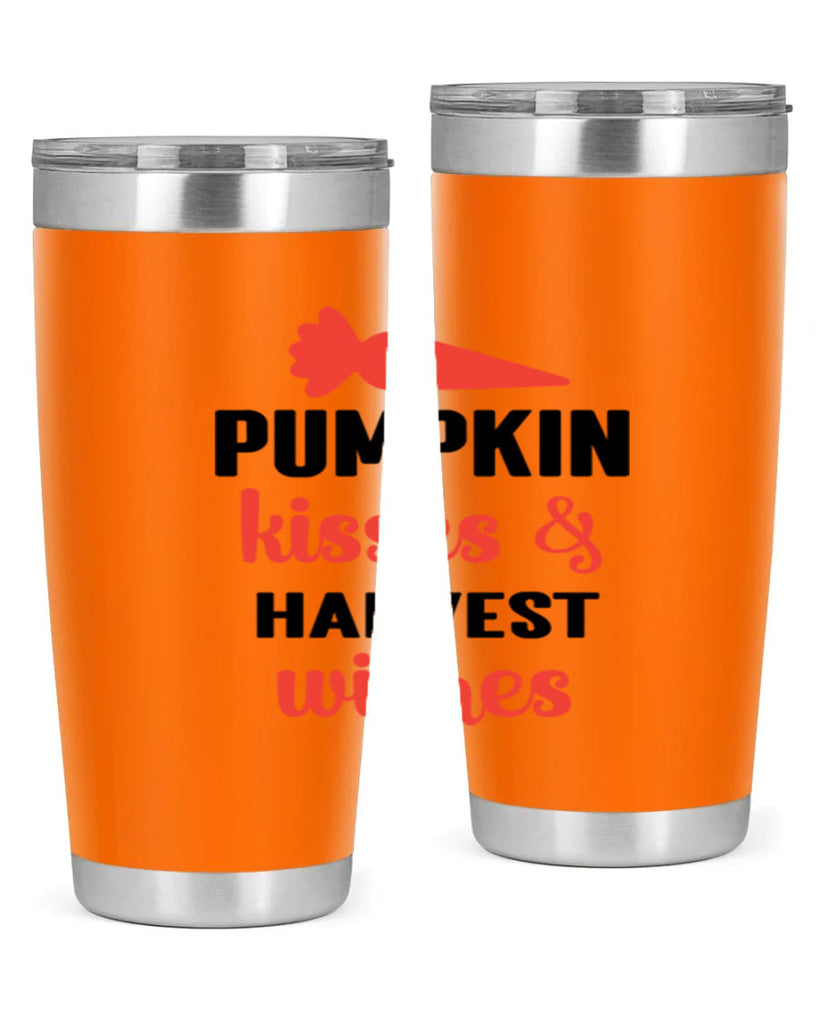 Pumpkin kisses harvest wishes 524#- fall- Tumbler