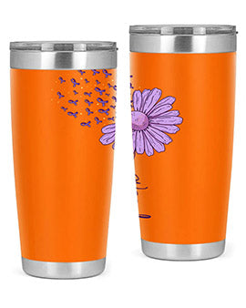 Purple Daisy Faith AlzheimerS Awareness 209#- alzheimers- Tumbler