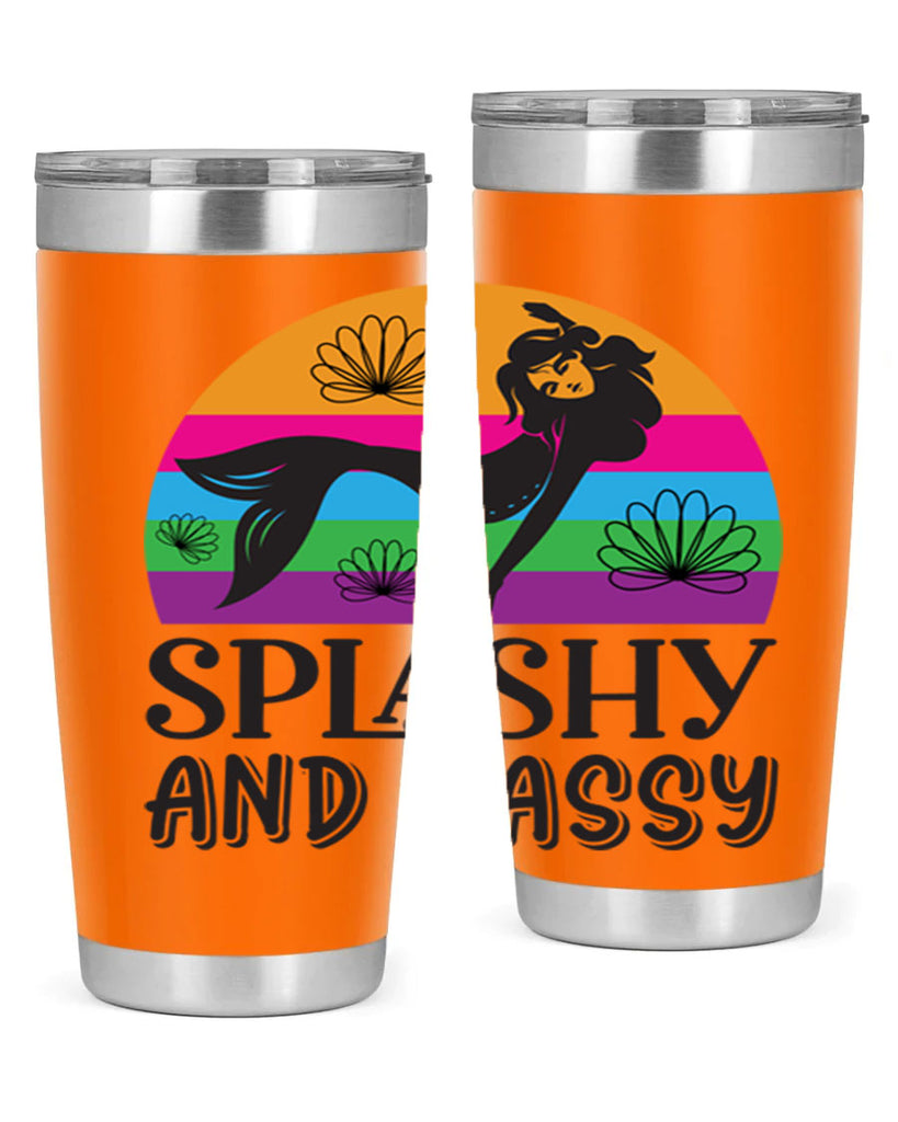 Splashy and sassy 623#- mermaid- Tumbler