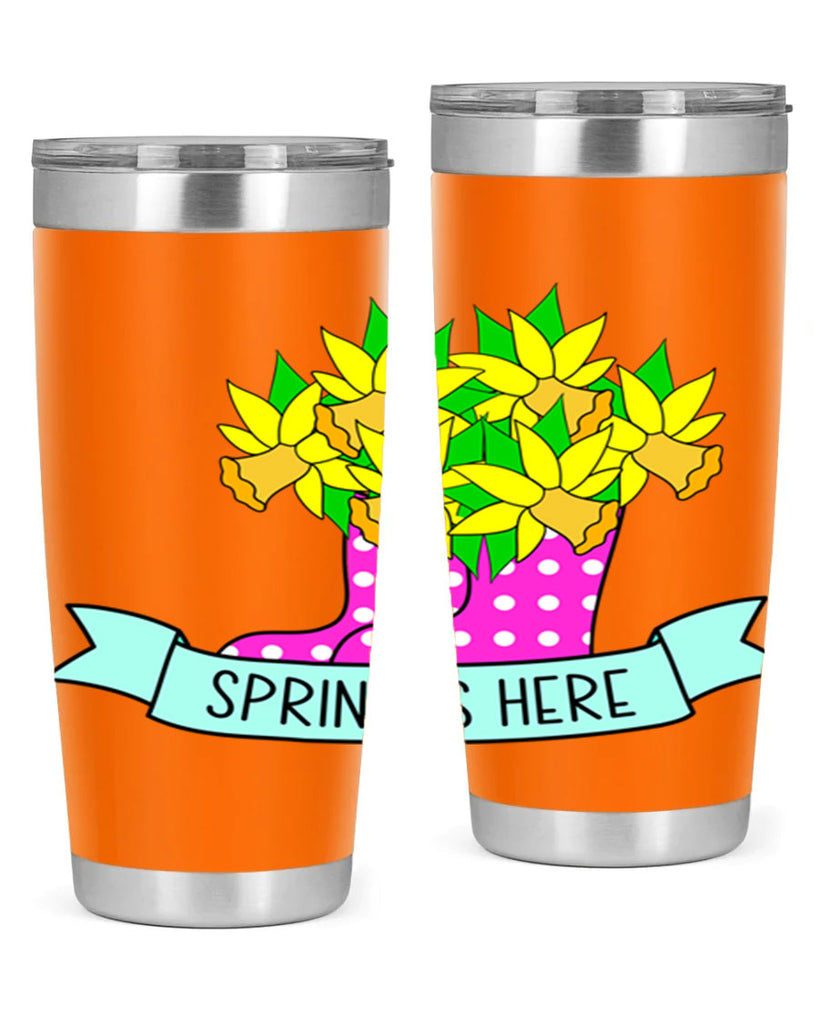 Spring is here daffodil rainboots442#- spring- Tumbler