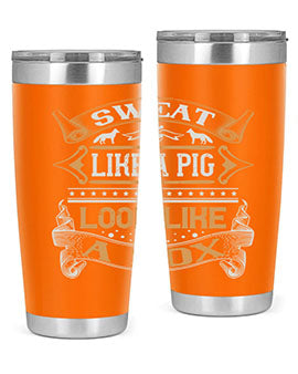 Sweat like a pig look like a fox Style 30#- pig- Tumbler